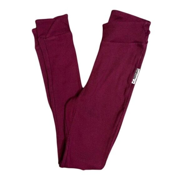 Gymshark Slounge Purple Ribbed Leggings - Picture 6 of 8